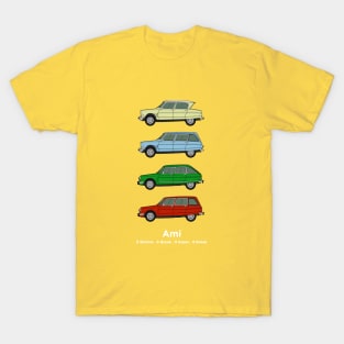 Ami 6 and Ami 8 classic car collection T-Shirt